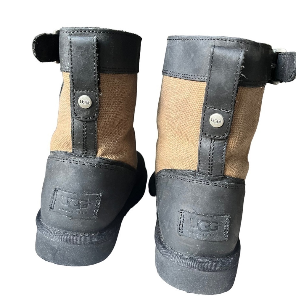 UGG Kids K LOCKIE Boots Black Brown Winter Outdoor Size 4 - Picture 3 of 9